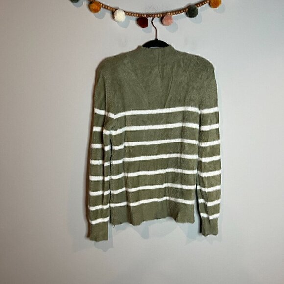 Bailey/44 olive green striped fuzzy eyelash sweater - Picture 5 of 5